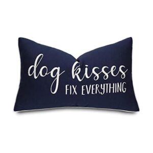 Rudransha Dog Kisses Fix Everything Funda de almohada_1