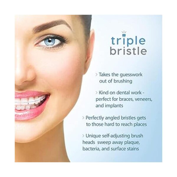Triple Bristle GO Cepillo de dientes Sonic portátil AA_5