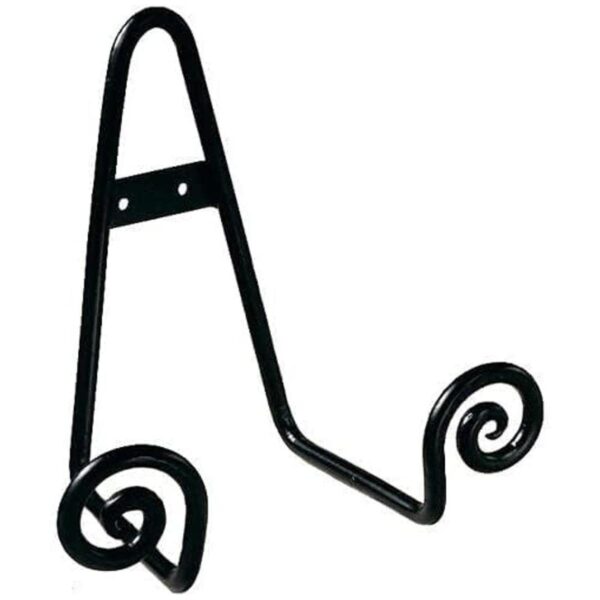 Pequeño de Metal Negro Scroll caballete_1