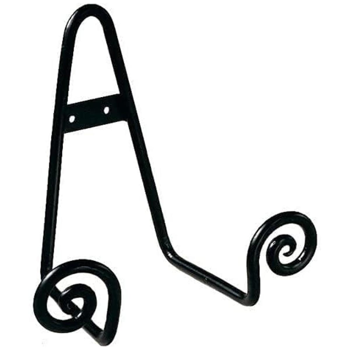 Pequeño de Metal Negro Scroll caballete