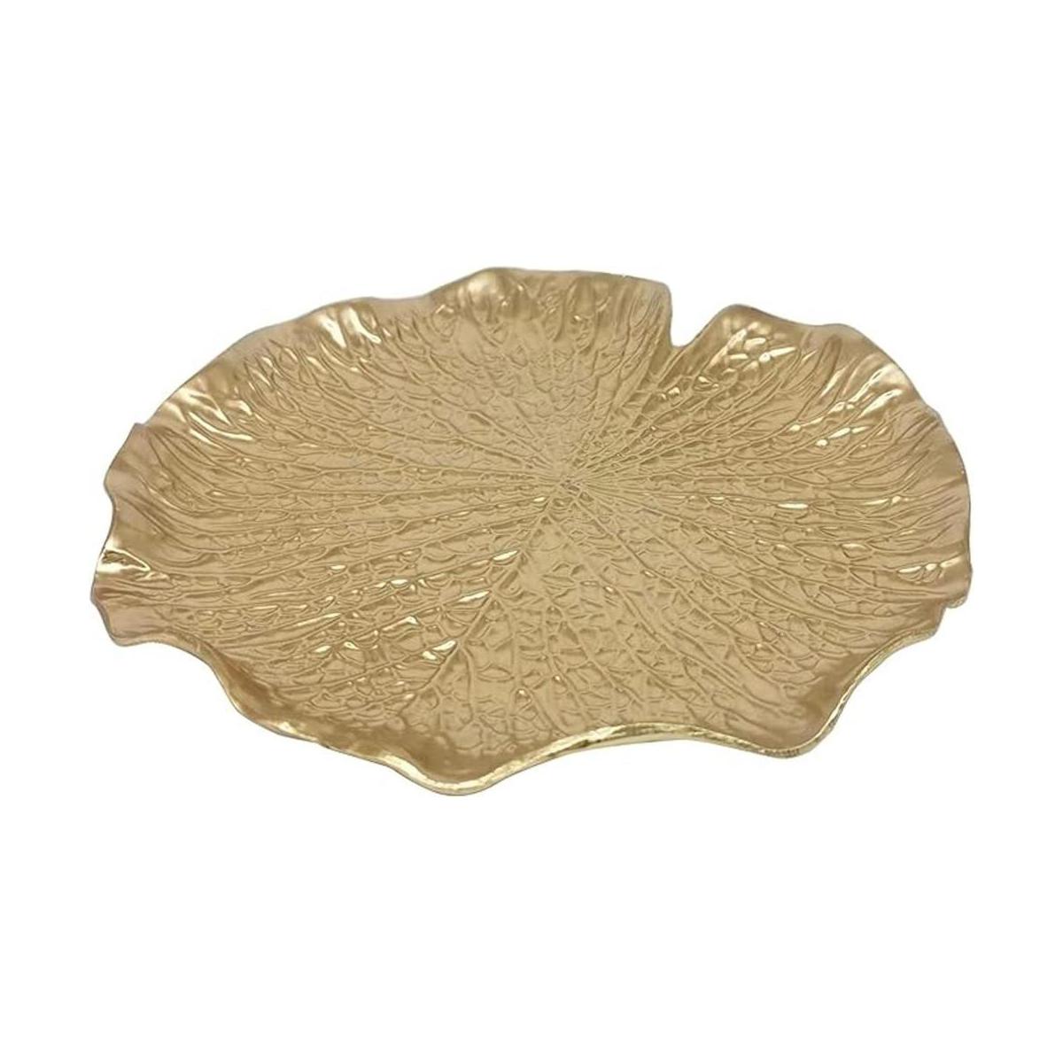Plato de joyería de metal soporte de anillo en forma de