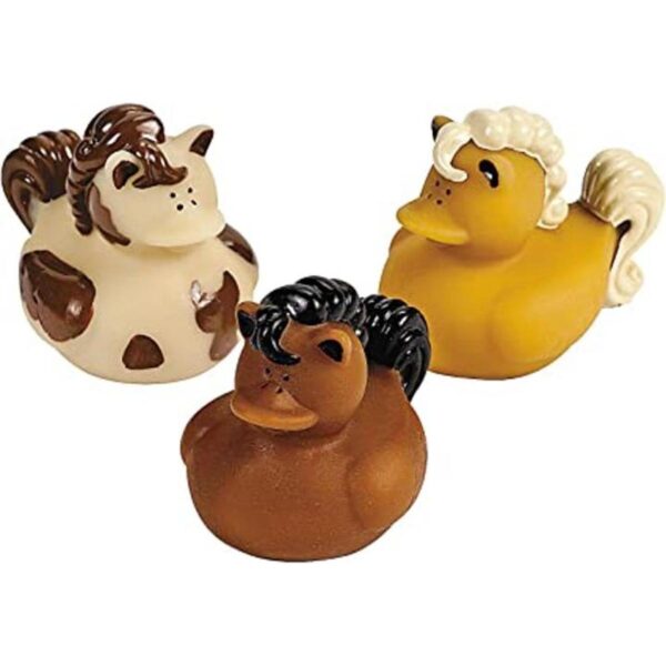 Tribello 12 patos de goma de caballo para recuerdos de_1