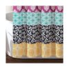 Lush Decor Cortina de ducha a rayas bohemias 72 x 72_3