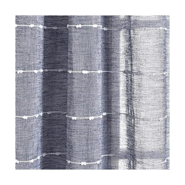 Lush Decor Navy Farmhouse Textured Grommet Sheer Window_2