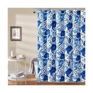 Lush Decor Cortina de ducha Blue Poppy Garden 72 x 72_1