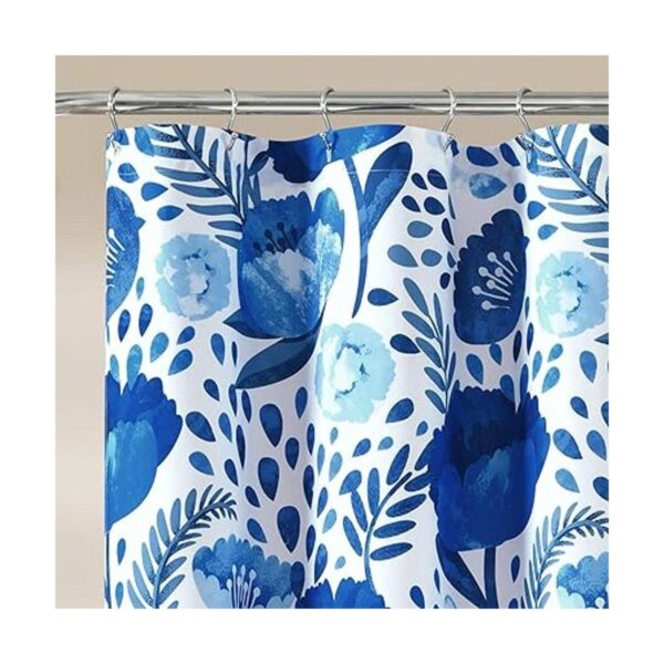 Lush Decor Cortina de ducha Blue Poppy Garden 72 x 72_2