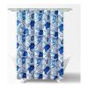 Lush Decor Cortina de ducha Blue Poppy Garden 72 x 72_3