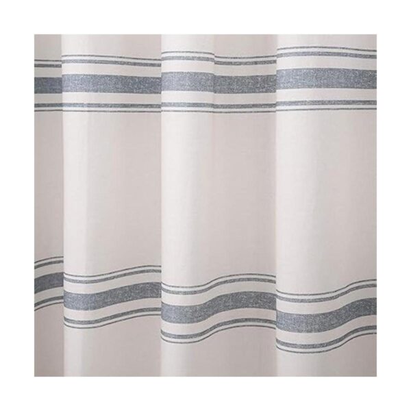 Lush Decor Cortina de ducha a rayas azules de 72 x 72_5