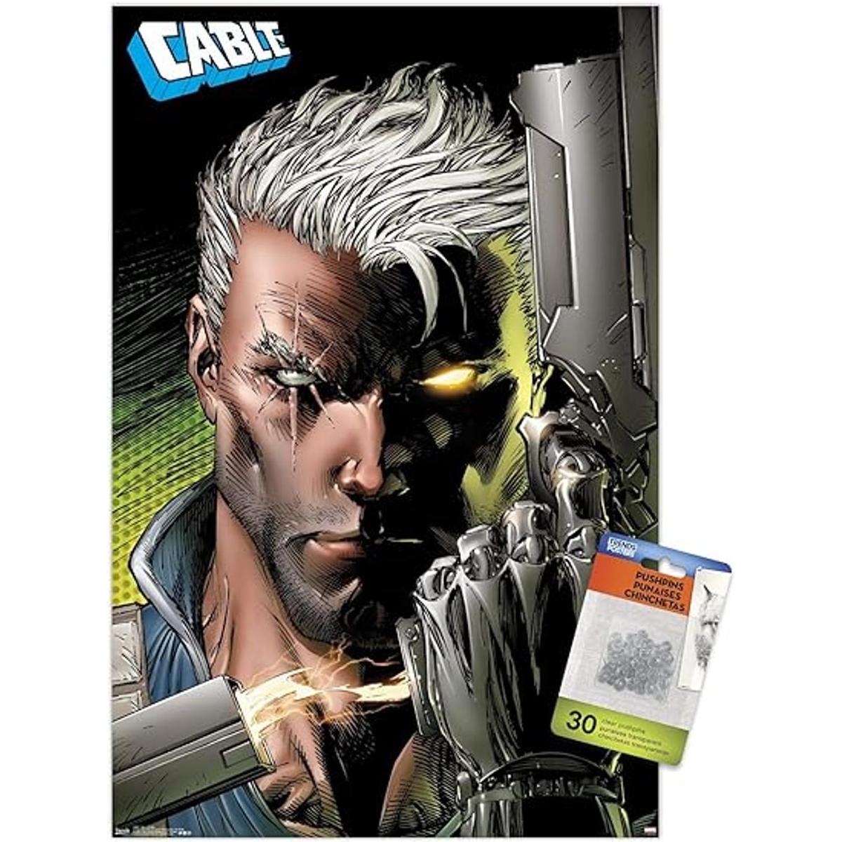 Marvel Comics Póster de pared de perfil de cable con