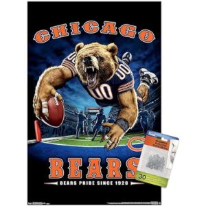 Póster de la NFL Chicago Bears End Zone 17 con pasadores_1