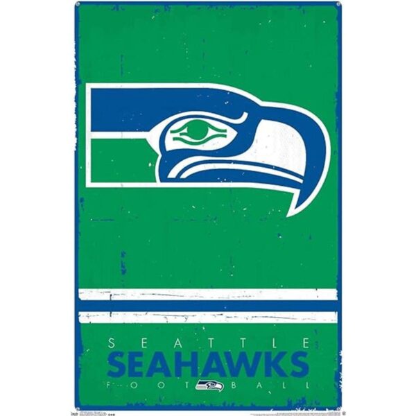 Póster de la NFL Seattle Seahawks Logo retro 15 con_3