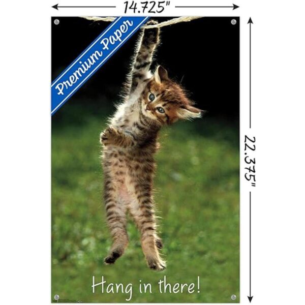 Famous Kitten Hang In There Poster Wall Poster with Push_3