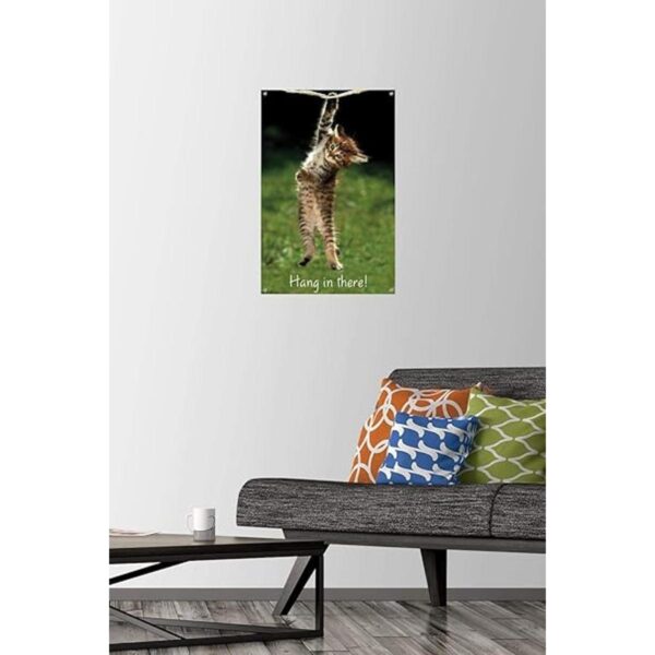 Famous Kitten Hang In There Poster Wall Poster with Push_2