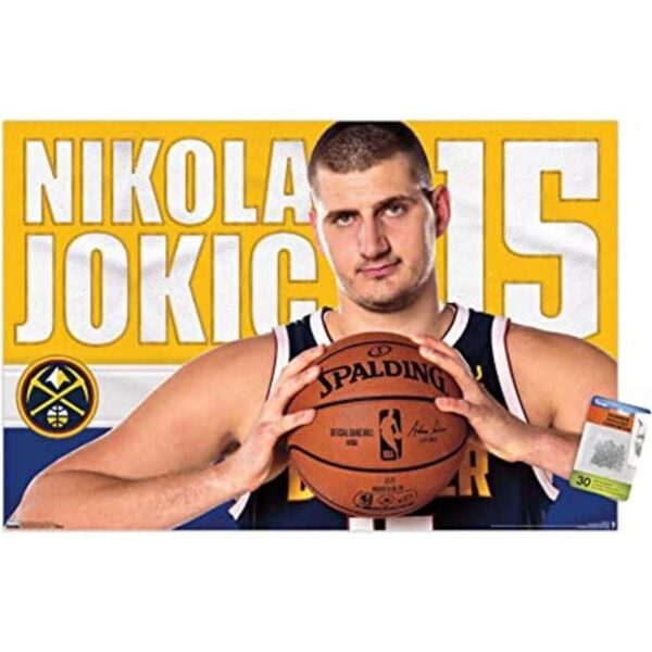 Póster de la NBA Denver Nuggets Nikola Jokic 19 con_1