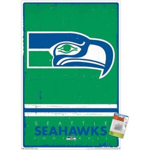 Póster de la NFL Seattle Seahawks Logo retro 15 con_1