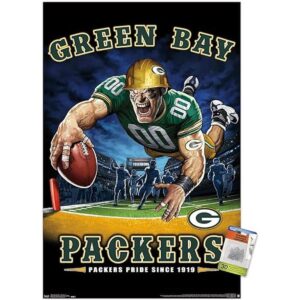 NFL Green Bay Packers End Zone 17 Wall Poster with Push_1