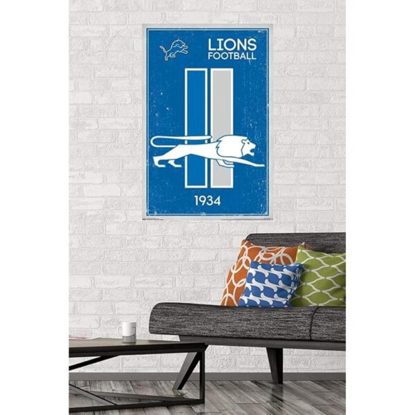 Trends International NFL Detroit LionsRetro Logo 14 Póster_2