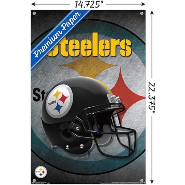 NFL Pittsburgh Steelers Casco 16 Póster de pared con_3