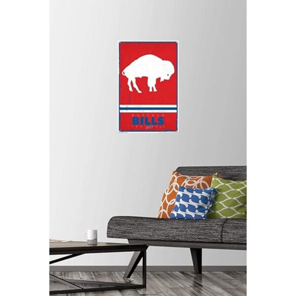 Póster de la NFL Buffalo Bills con 15 logo retro con_1