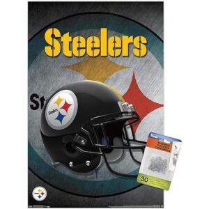 NFL Pittsburgh Steelers Casco 16 Póster de pared con_1