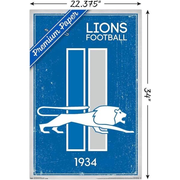 Trends International NFL Detroit LionsRetro Logo 14 Póster_3