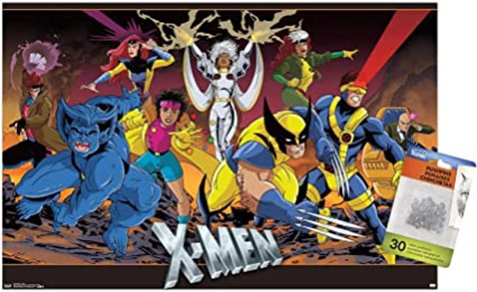 Marvel Comics The XMen Group Wall Poster with Push Pins