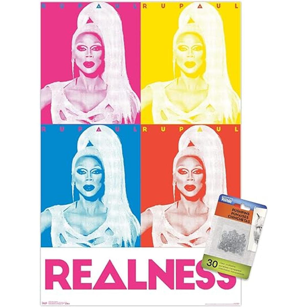 RuPaul Realness Wall Poster with Push Pins