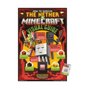 Minecraft Póster de pared de The Nether con pasadores de_1