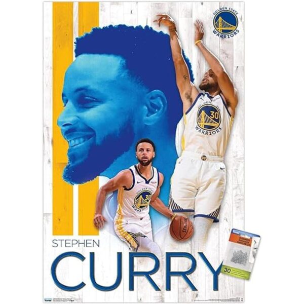 NBA Golden State Warriors Stephen Curry 19 Wall Poster_1