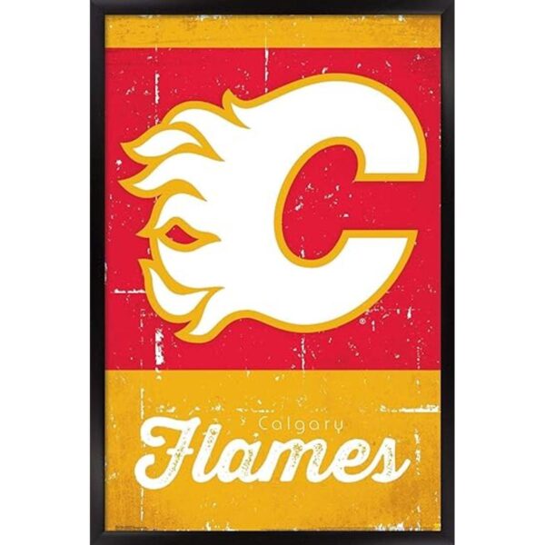 Trends International NHL Calgary FlamesRetro Logo Mount_1