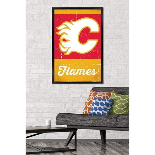 Trends International NHL Calgary FlamesRetro Logo Mount_2