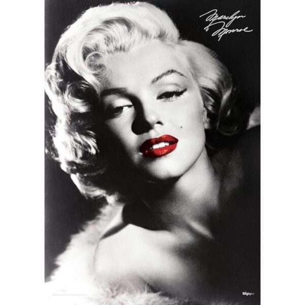 Marilyn Monroe Labios rojos Arte de pared MightyPrint_1