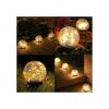 Luces solares de jardín bola redonda de vidrio agrietado_4