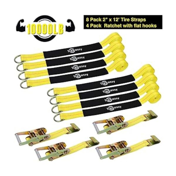 Trekassy Correas de amarre de coche de 2 x 120 pulgadas_2
