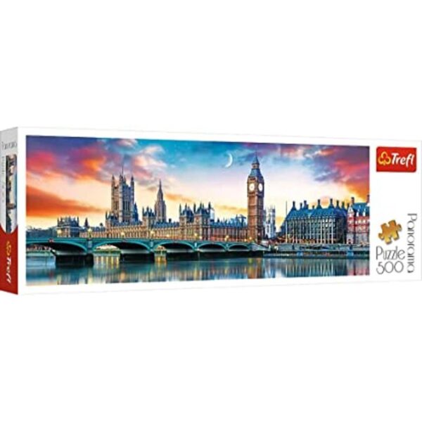 Trefl Rompecabezas panorámico rojo de 500 piezas Big Ben_1