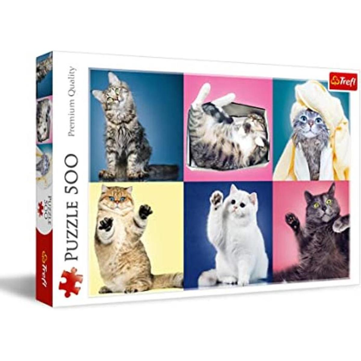 Trefl Rompecabezas rojo de 500 piezas gatitos