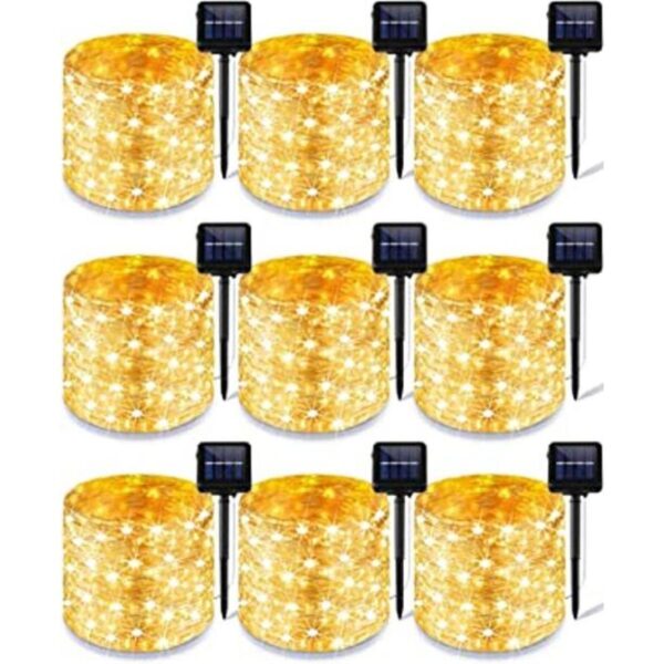 Luces solares de hadas para exteriores paquete de 9 100_1