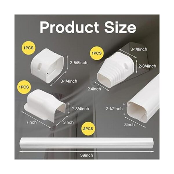 Kit de cubierta decorativa de PVC para aire acondicionado
