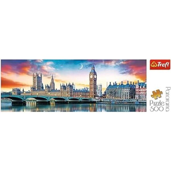 Trefl Rompecabezas panorámico rojo de 500 piezas Big Ben_3