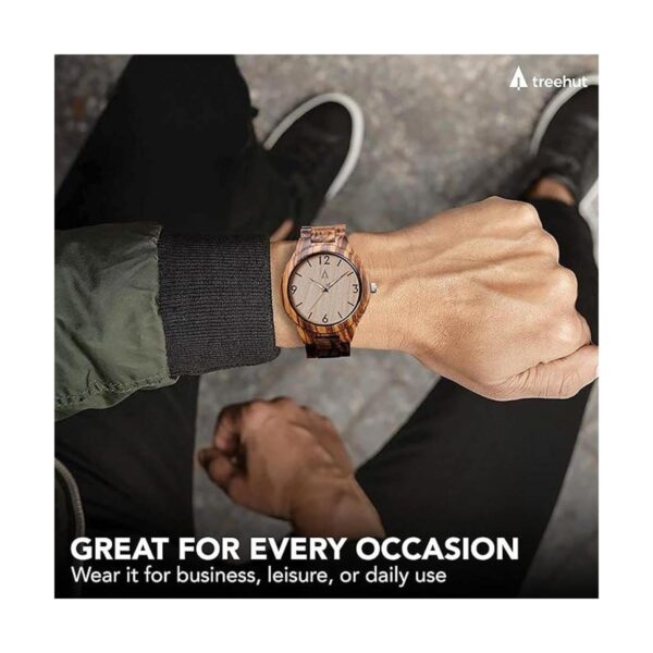 Treehut Wooden Watch for Men with Adjustable Band and_2