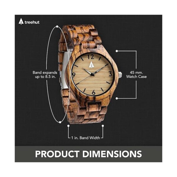 Treehut Wooden Watch for Men with Adjustable Band and_6