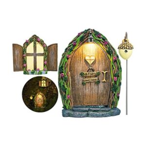 Puerta y ventana de hadas de apertura para árboles con_1