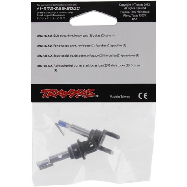 Traxxas 6854X Eje delantero resistente con pasadores par_2