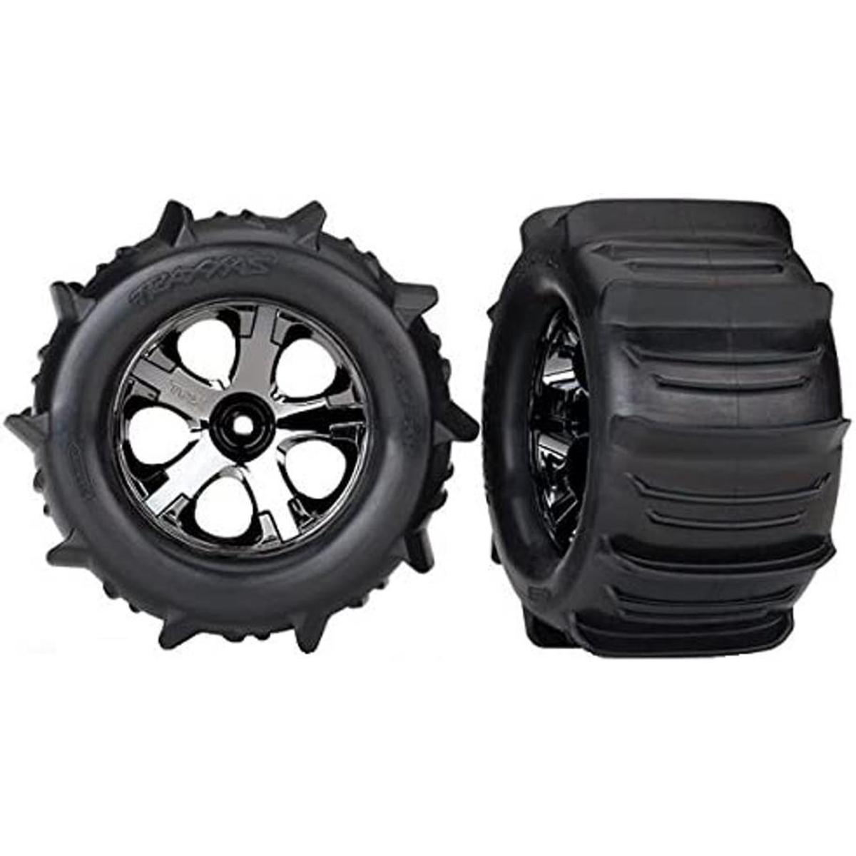 Traxxas 4175 Stampede Paddle neumáticos y ruedas preglued