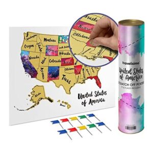 Travelisimo Mapa rascador de Estados Unidos póster de_1