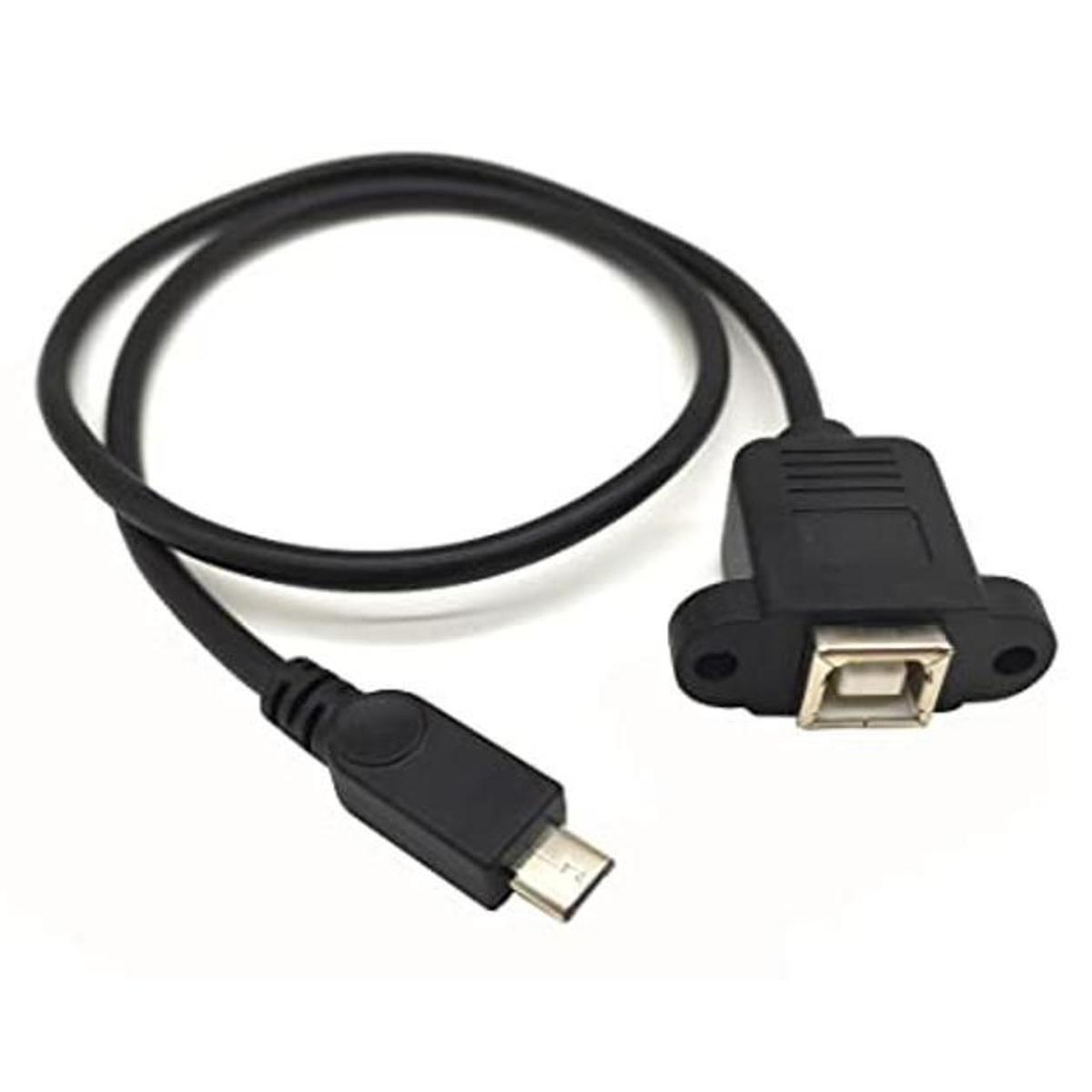 Traovien Cable de impresora micro USB de 5 pines macho a