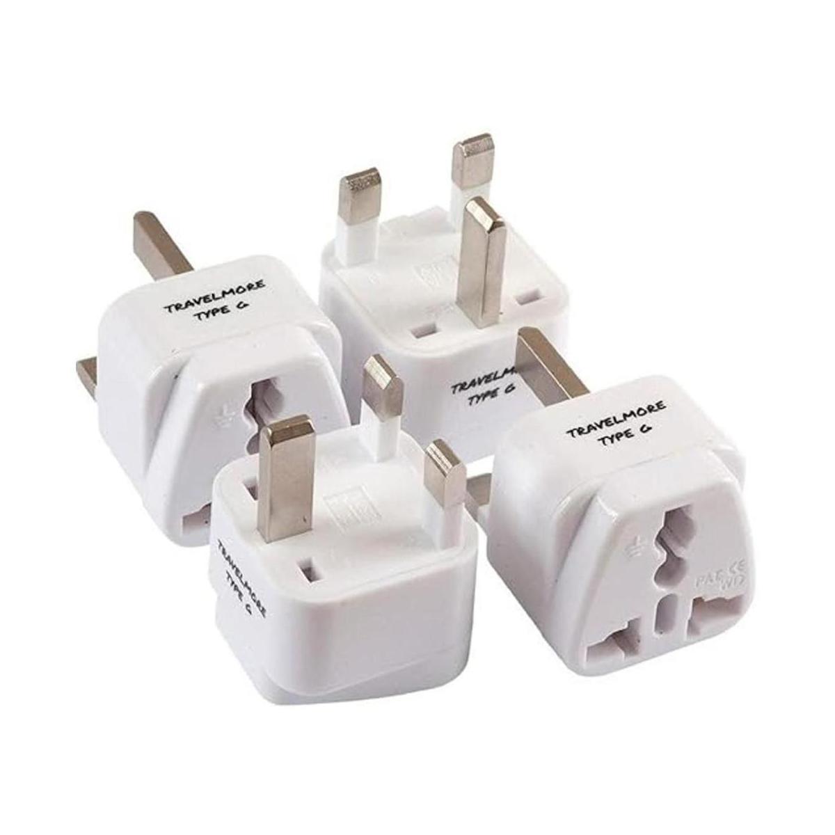 Paquete de 4 adaptadores de viaje para enchufe tipo G
