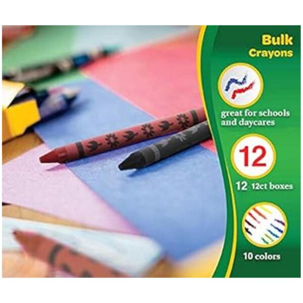 Paquete de 12 crayones de cera brillante al por mayor a_4