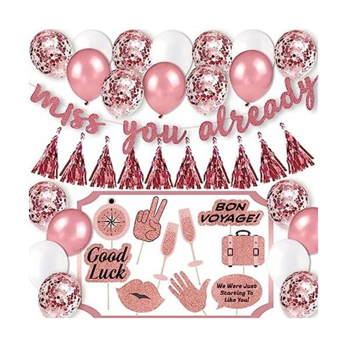 Kit de decoración de fiesta de Going Away Pancarta Miss
