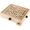 Juego de laberinto de madera de laberinto con dos canicas_1